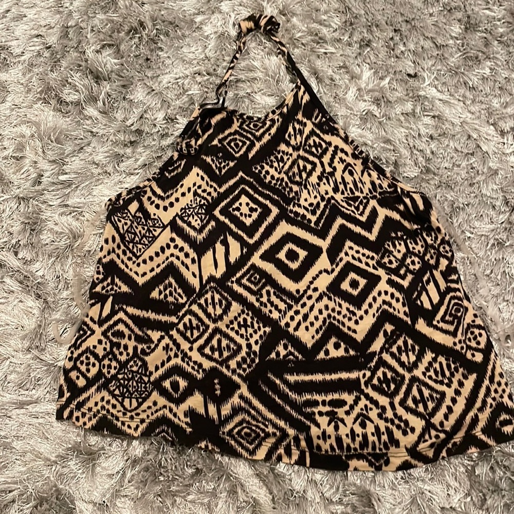 Open back halter top